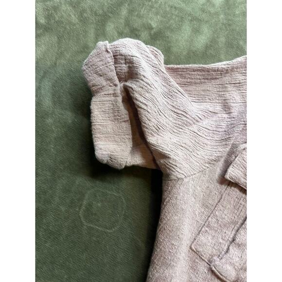 Free People Size Small Pink Jacket with strap, pockets, button - Picture 2 of 5